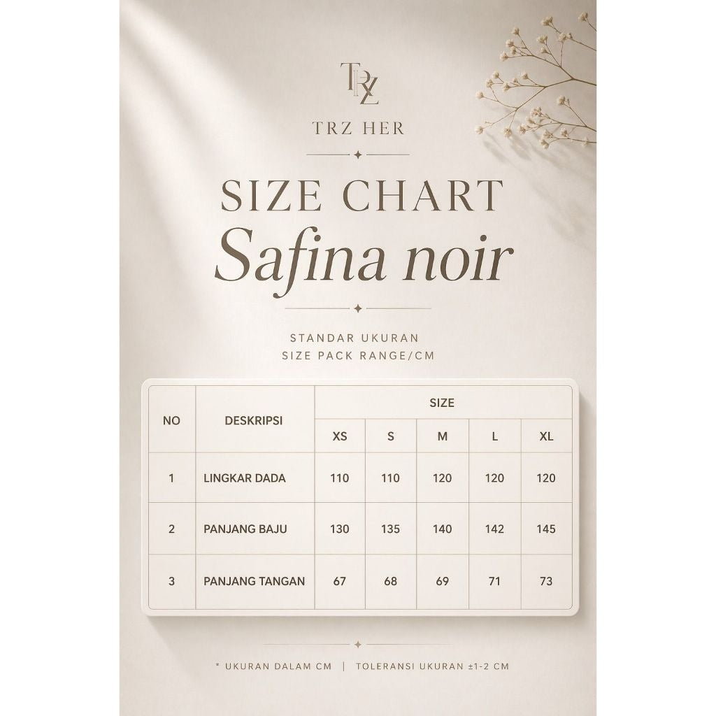 TRZ - Safina Noir Abaya