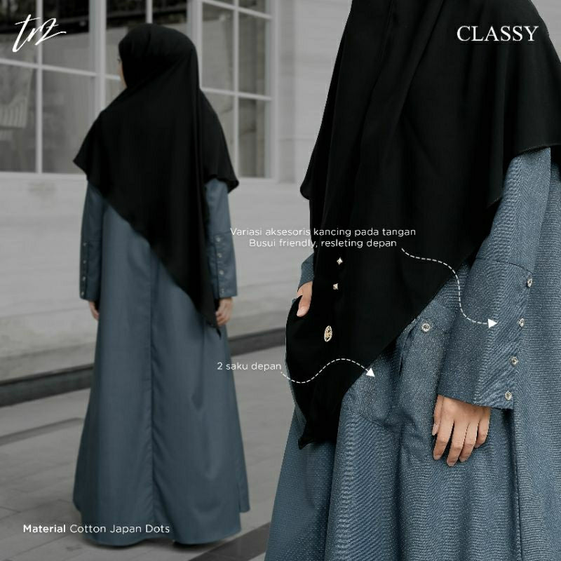 TRZ - Gamis Classy Hand Button