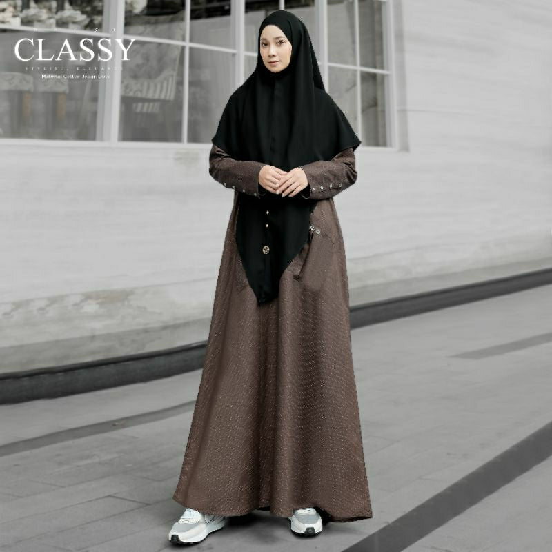TRZ - Gamis Classy Hand Button