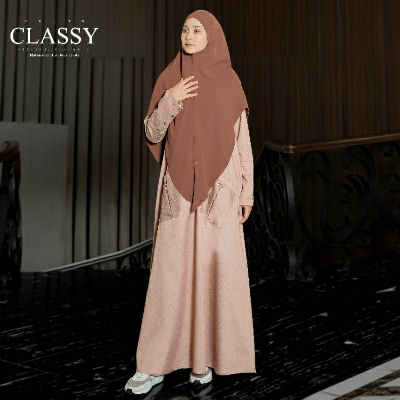 TRZ - Gamis Classy Hand Button