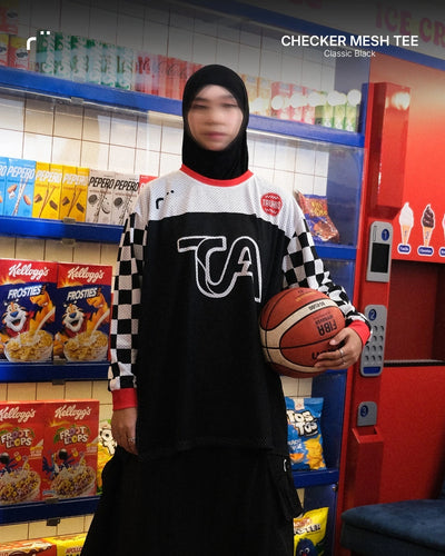 TA BY TRZ - Checker Mesh Tee Women
