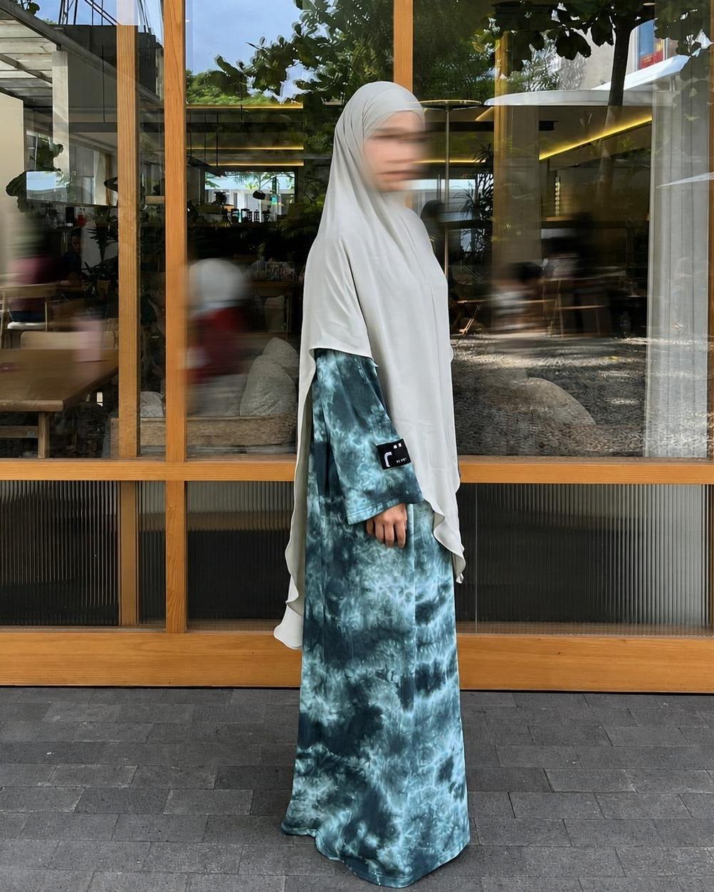 TA by TRZ - Crayon Artel Abaya Stormy Blue
