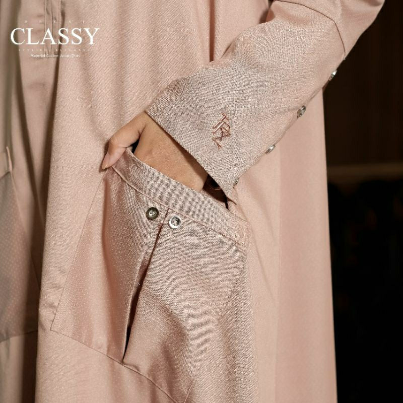 TRZ - Gamis Classy Hand Button